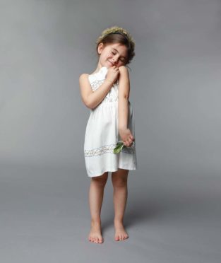 vestido blanco algodón orgánico niña