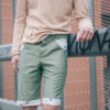 green organic cotton shorts