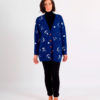 chaqueta de lana merino azul moda sostenible hecha en españa