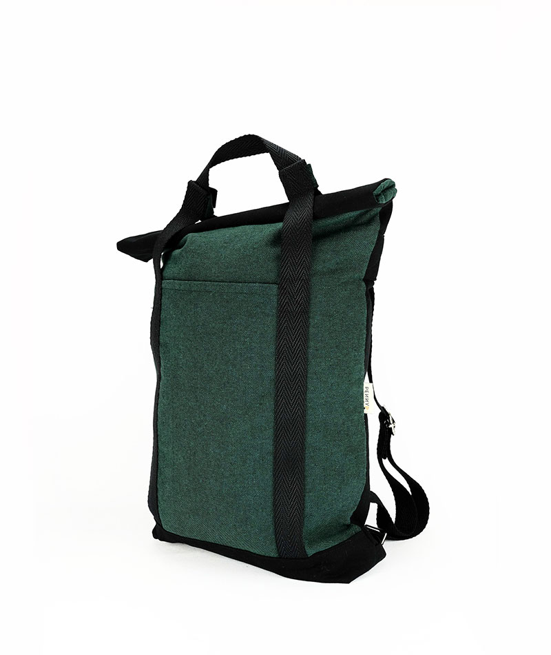 Convertible Green Tote Backpack 2x1