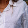 camisa 100% algodón plumetti blanca