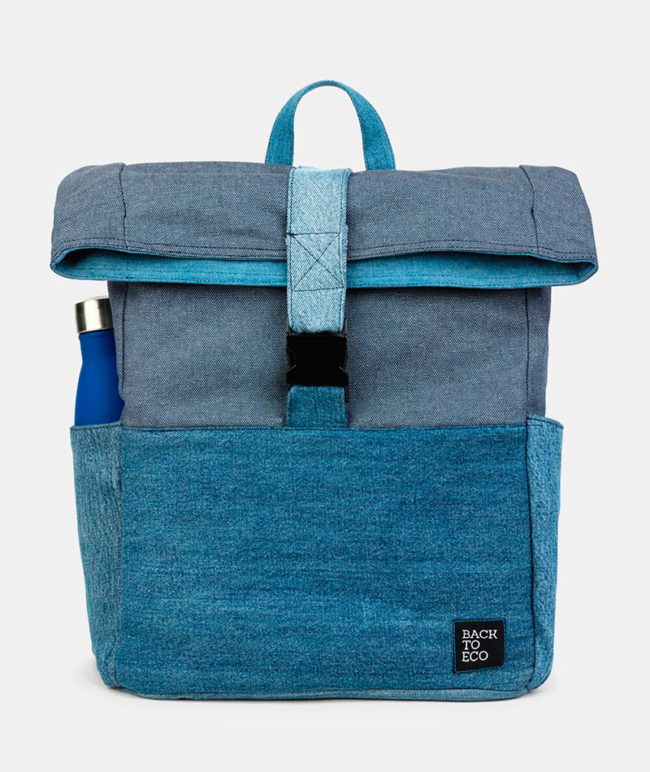 mochila vaquera reciclada