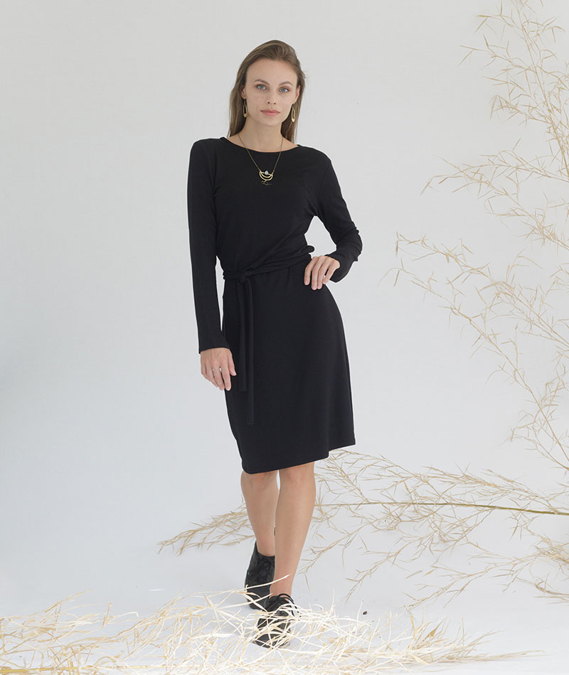 triple menta actualizar Vestido negro básico fabricado éticamente en España Boreal – The Goood Shop