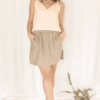 minifalda de lino orgánico fabricada en españa