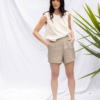 pantalones cortos de lino orgánico hechos en Barcelona