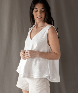 blusa blanca 100% algodón orgánico