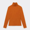 camiseta de cuello cisne 100% algodón orgánico color naranja