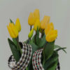 DIadema vichi negra con bordado de flores artesanal