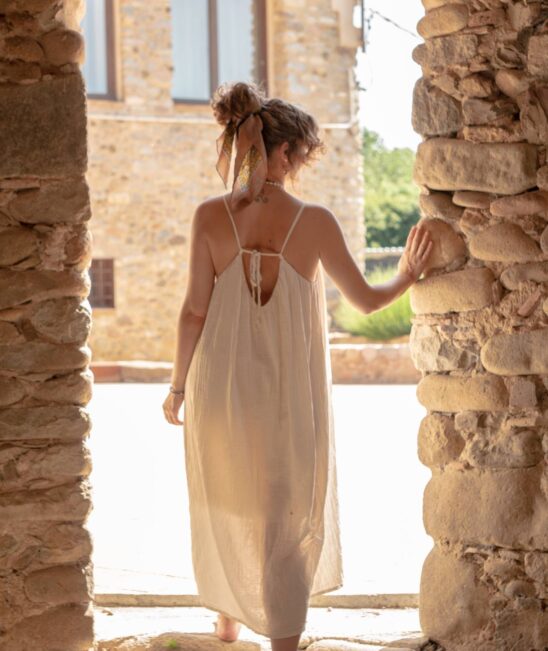 vestido algodón orgánico mujer hecho en Girona