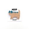 broche de madera con forma de gato