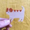 broche de madera con forma de gato