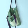 bolsa grande de algodón en verde