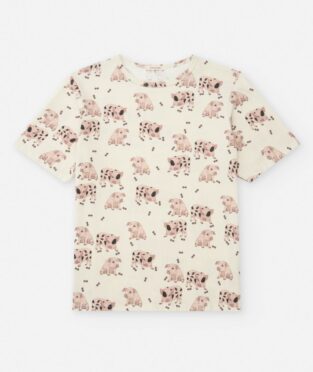camiseta adulto con estampado de cerditos