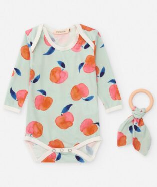 Pack de body de manzanas más mordedor