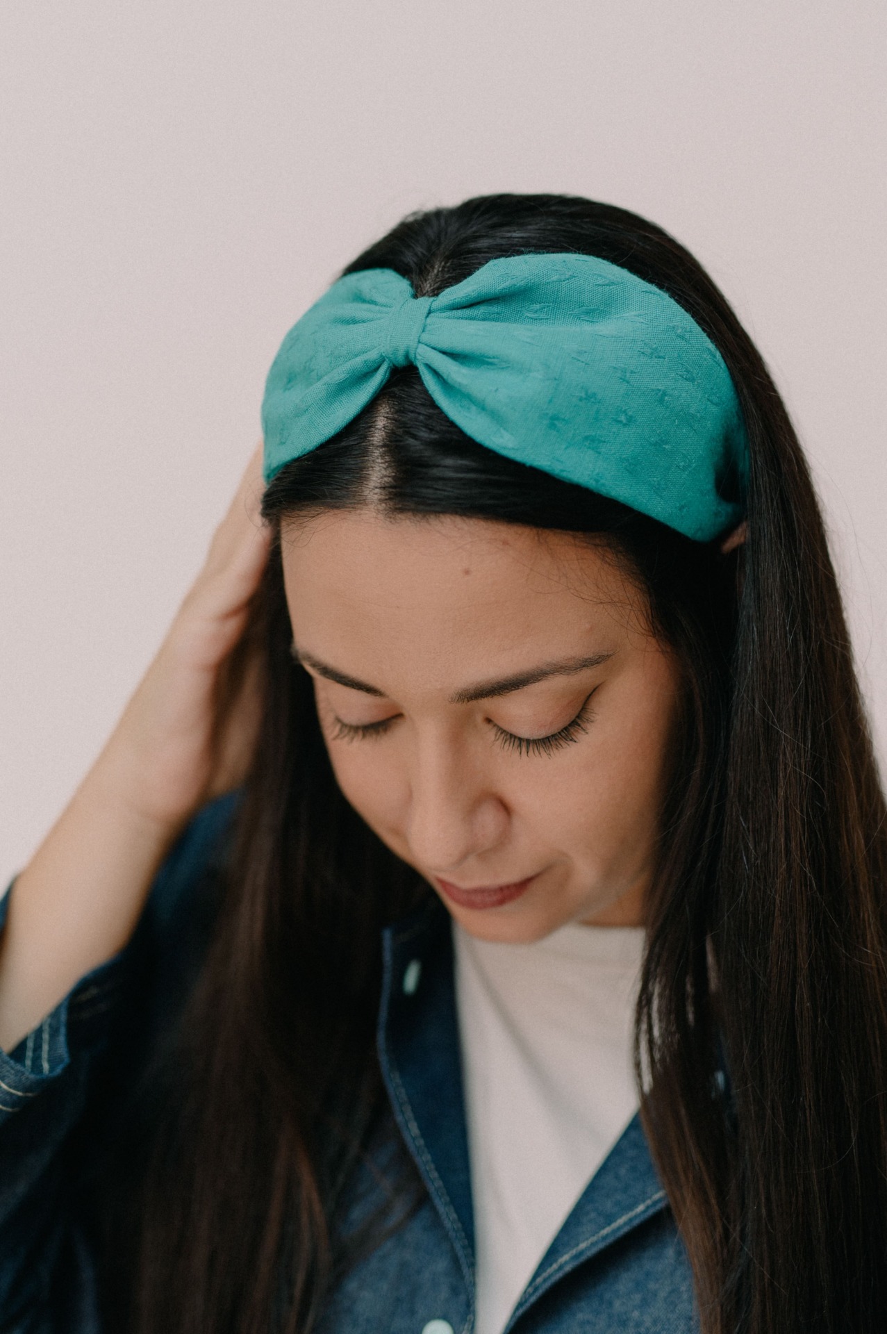 Diadema hecha a mano en Barcelona Turquesa