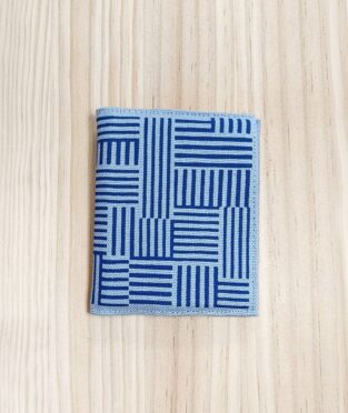cartera de algodón stripes en azul