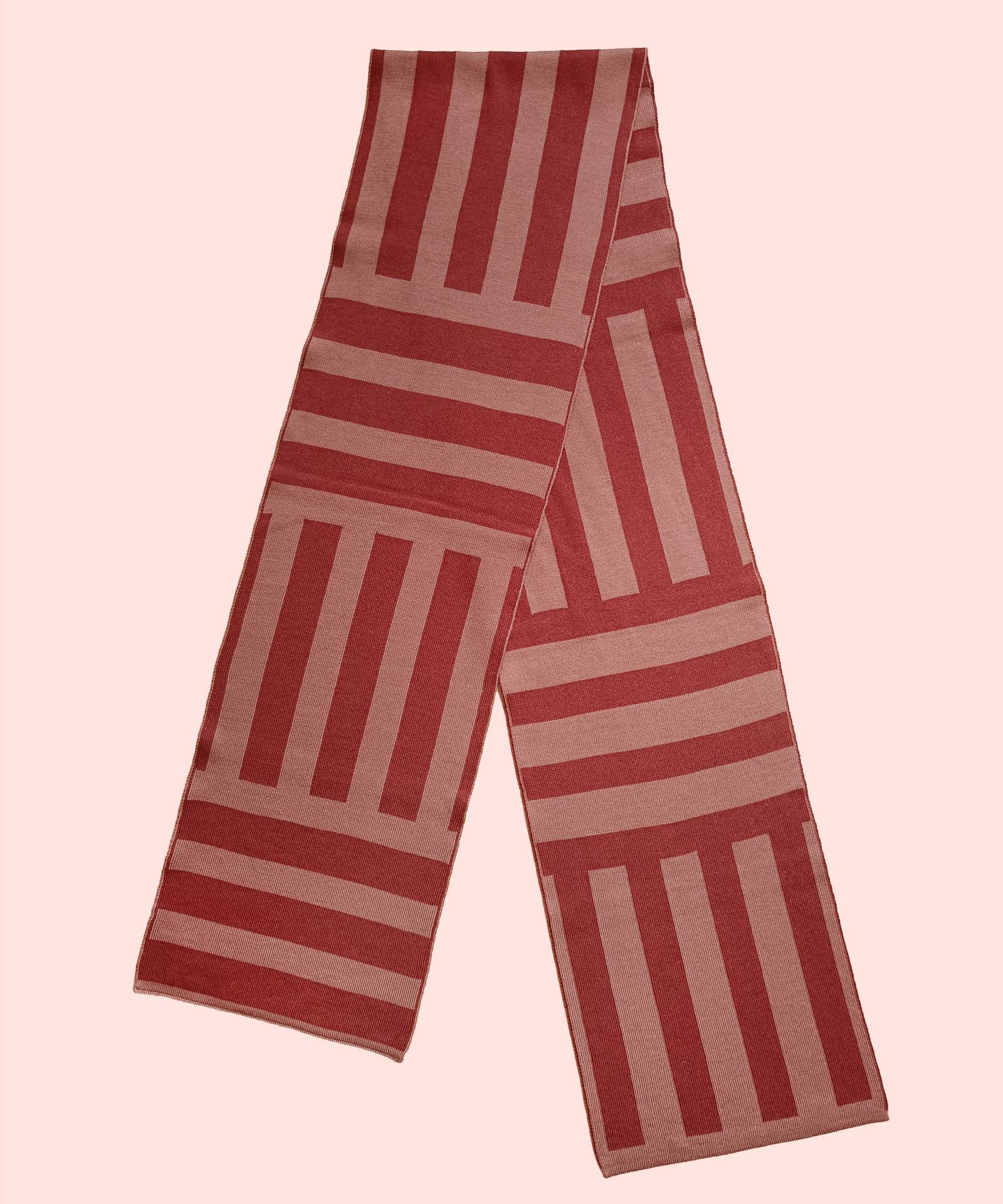 bufanda de rayas stripes en color arcilla