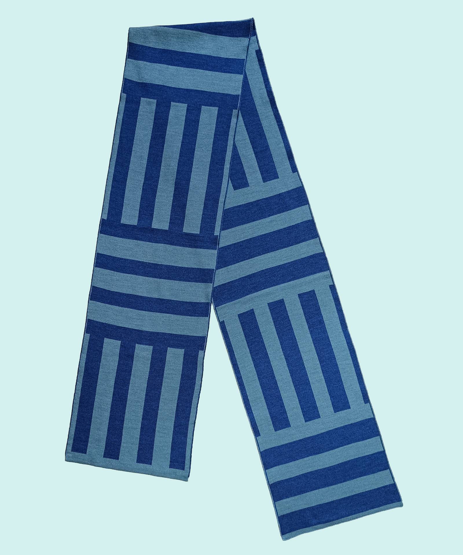 bufanda de rayas stripes en azul